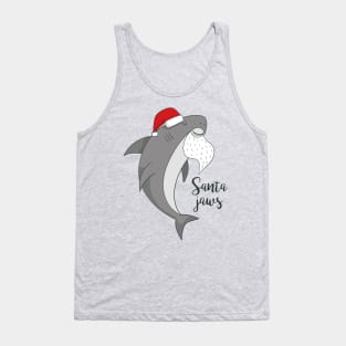 Santa Jaws- Funny Shark Christmas Gifts Tank Top